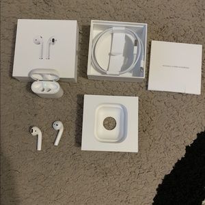 Apple air pod generation 2 with wireless charging case